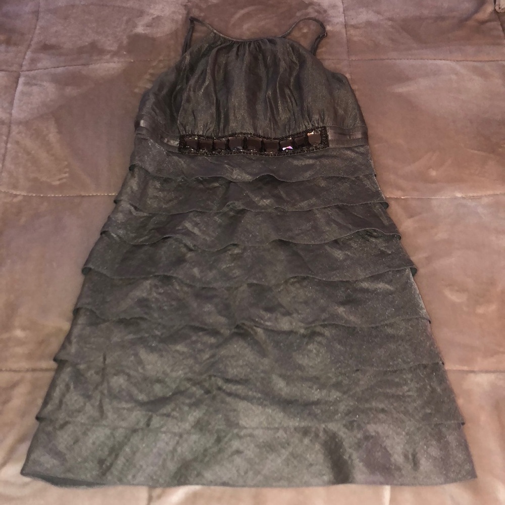 High neck embellished dress